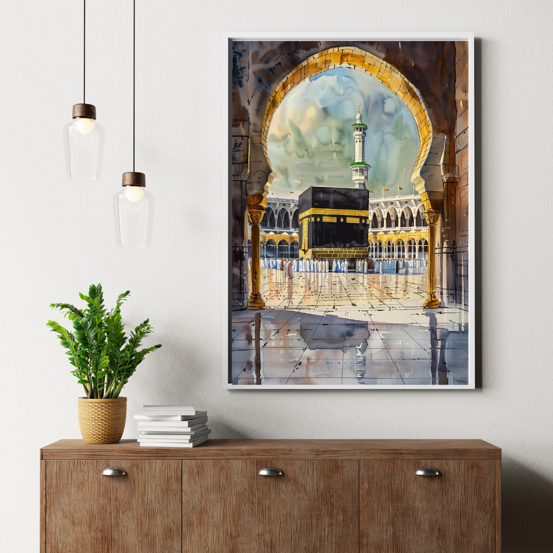Islamic Wall Art – Holy Kaaba (Side View) Canvas Print