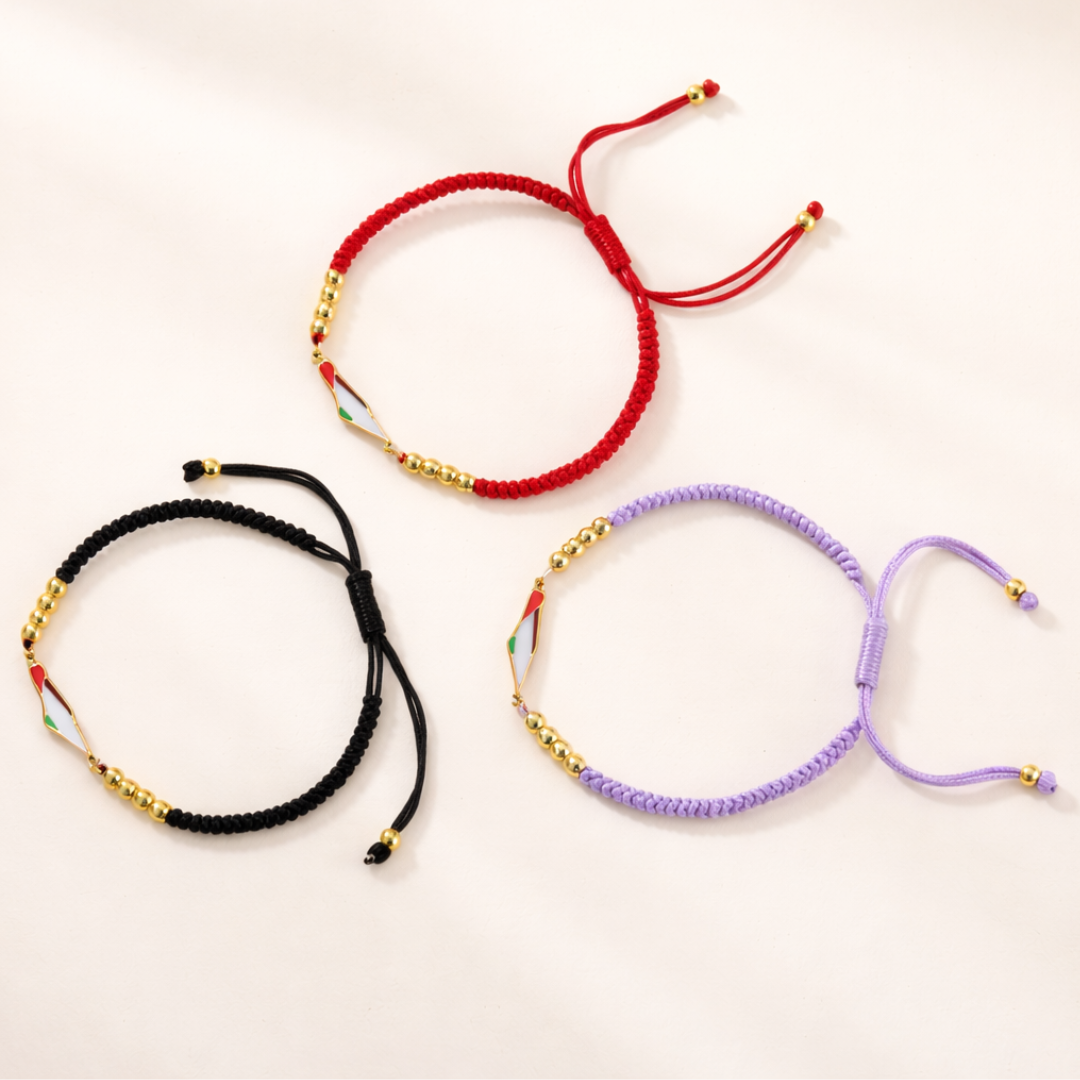 Palestine Flag Adjustable Bracelet