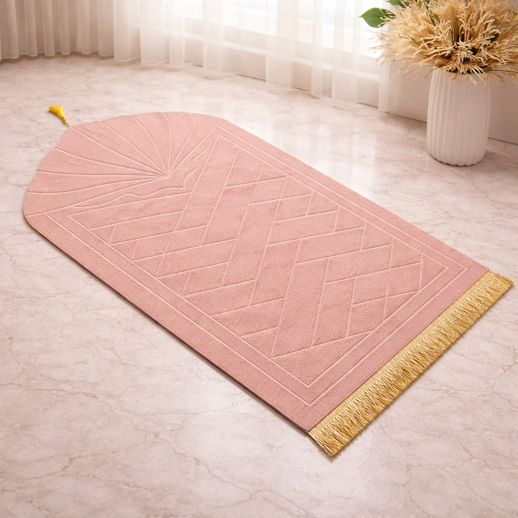 Geometric Pattern Padded Prayer Mat