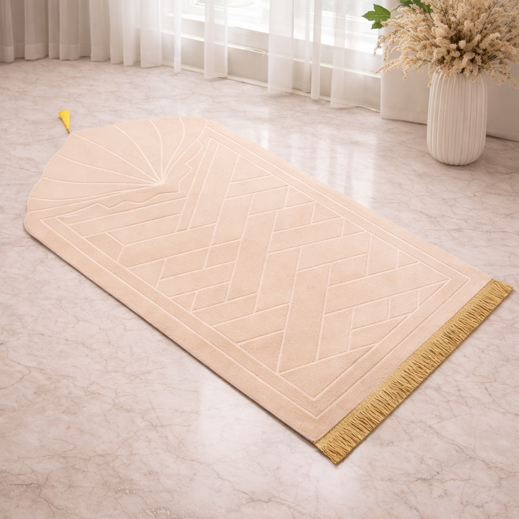 Geometric Pattern Padded Prayer Mat