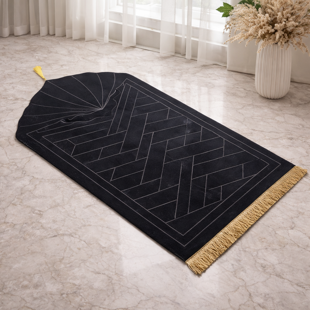 Geometric Pattern Padded Prayer Mat