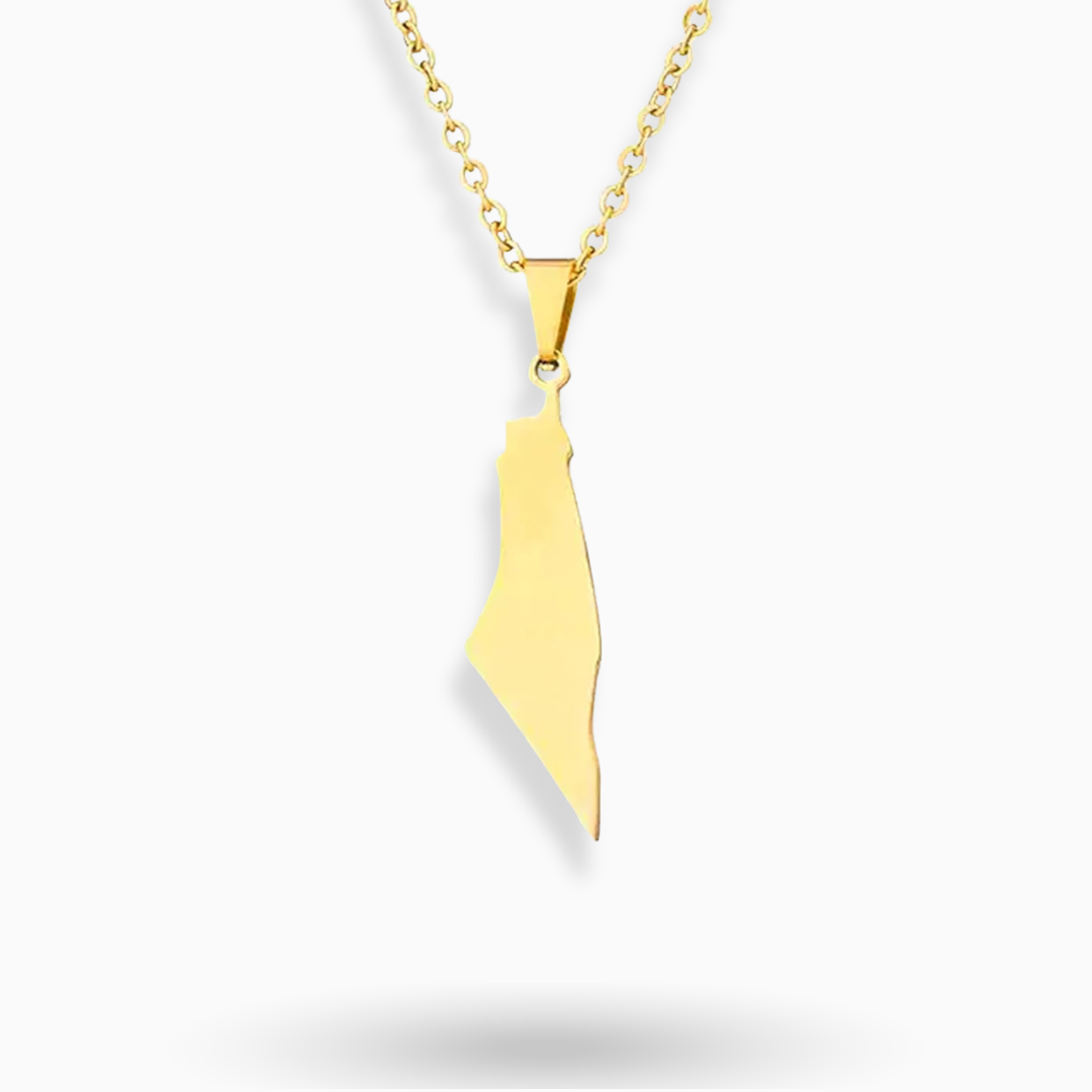 Palestine Map Pendent and Necklace