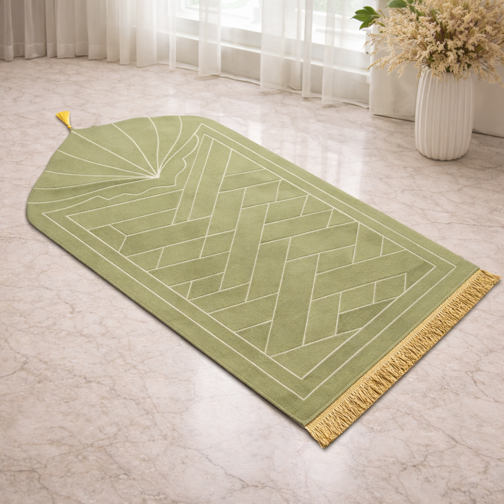 Geometric Pattern Padded Prayer Mat