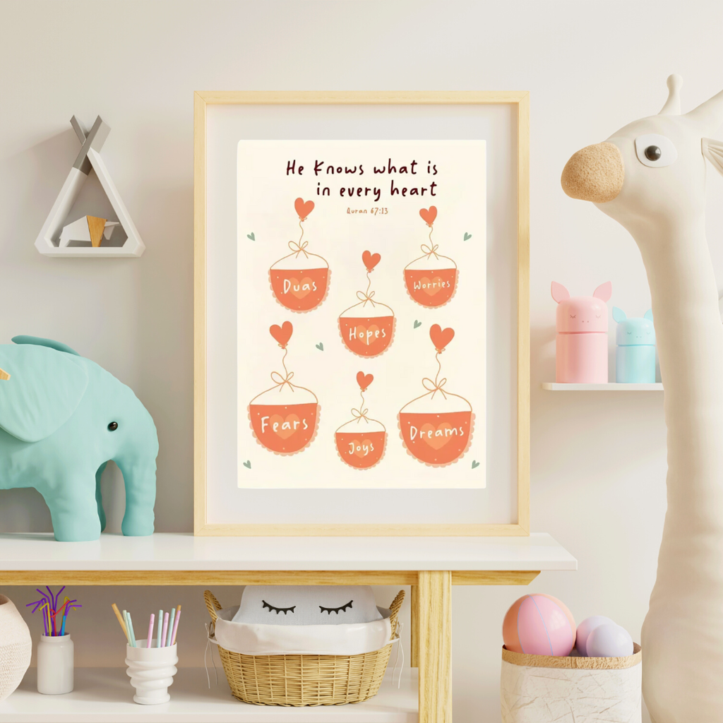 Islamic Kids Educational Wall Art Canvas