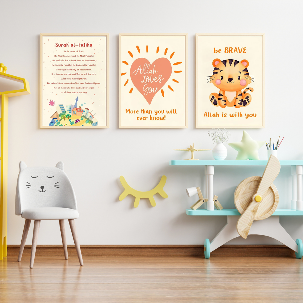 Allah Loves You | Islamic Kids Educational Wall Art Canvas