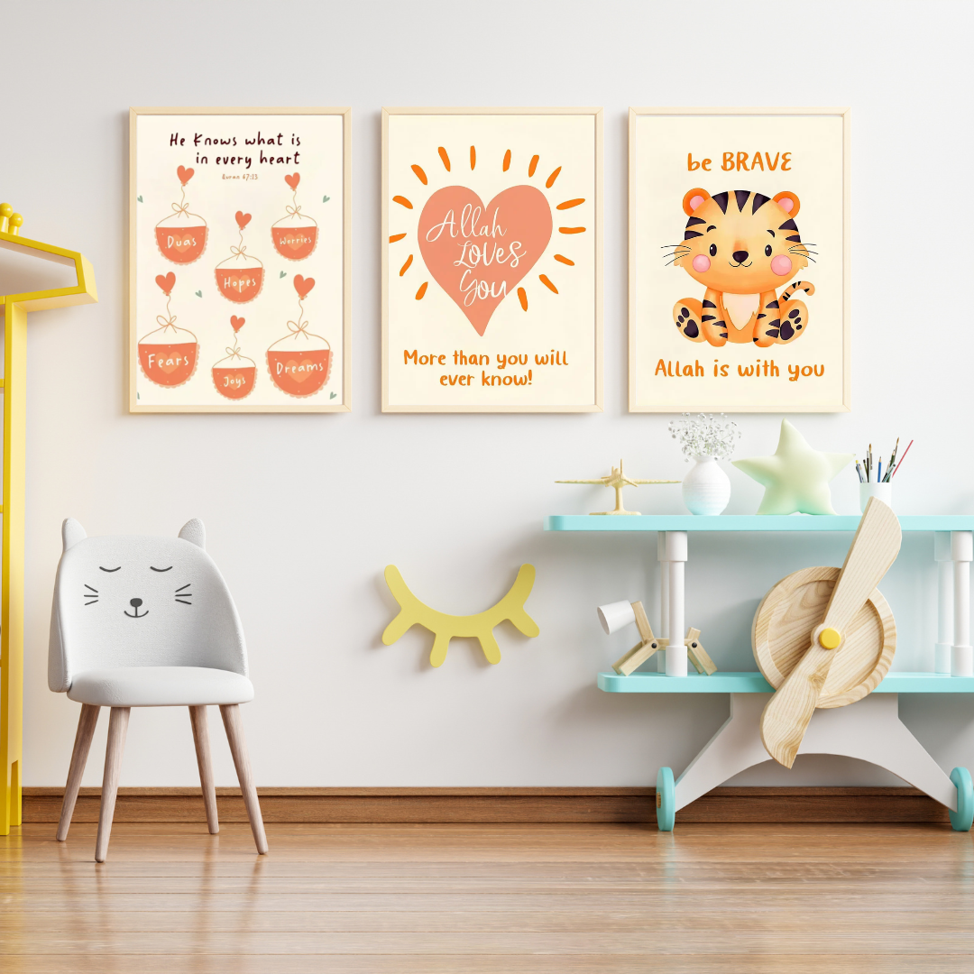 Islamic Kids Educational Wall Art Canvas