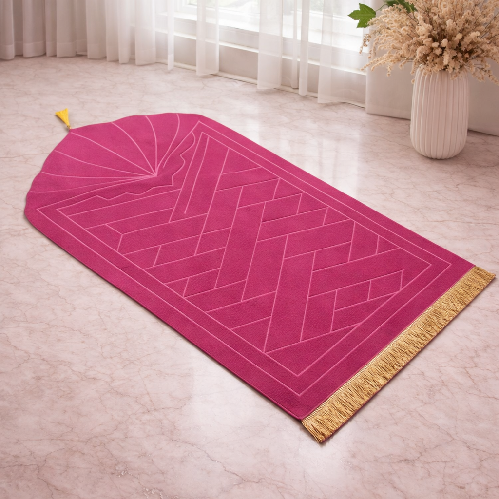 Geometric Pattern Padded Prayer Mat