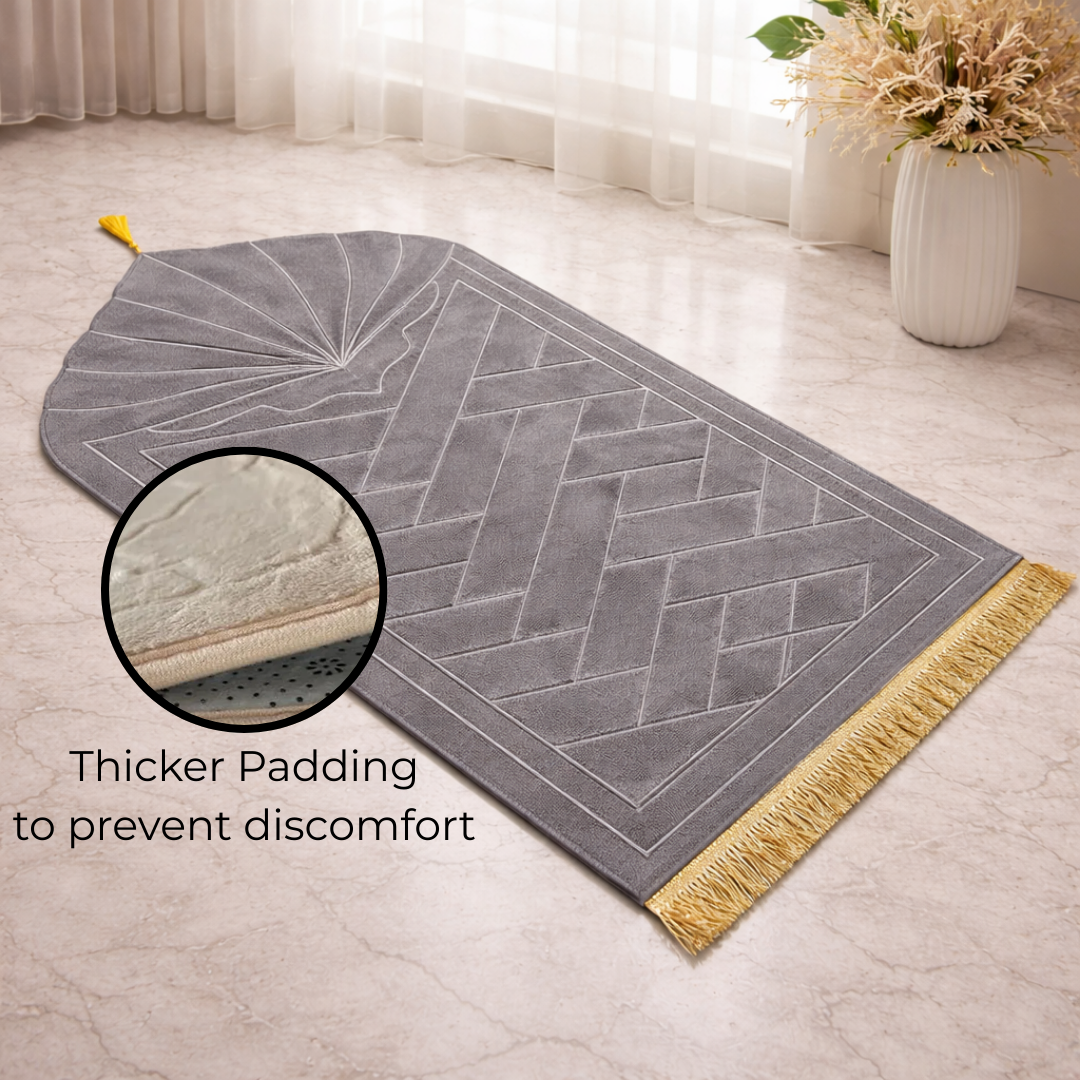 Geometric Pattern Padded Prayer Mat