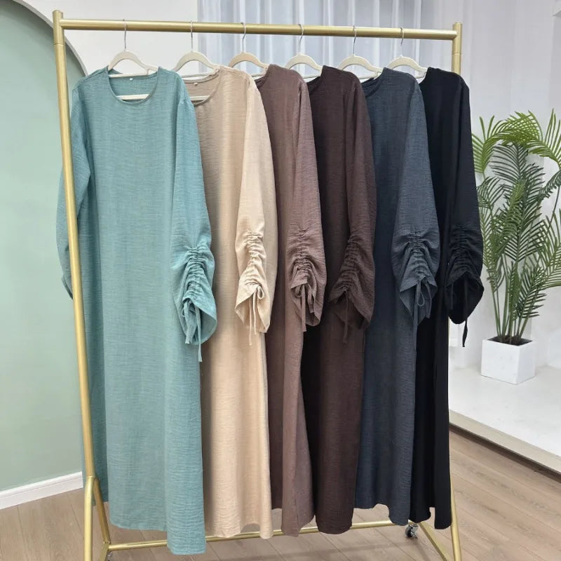 Lace Up Cuff Abaya