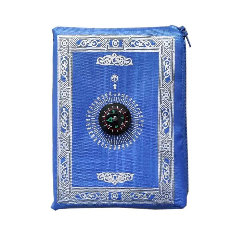 Portable Travel Prayer Mat - With Qibla Finder