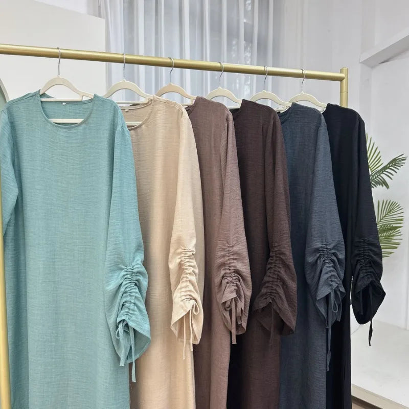 Lace Up Cuff Abaya