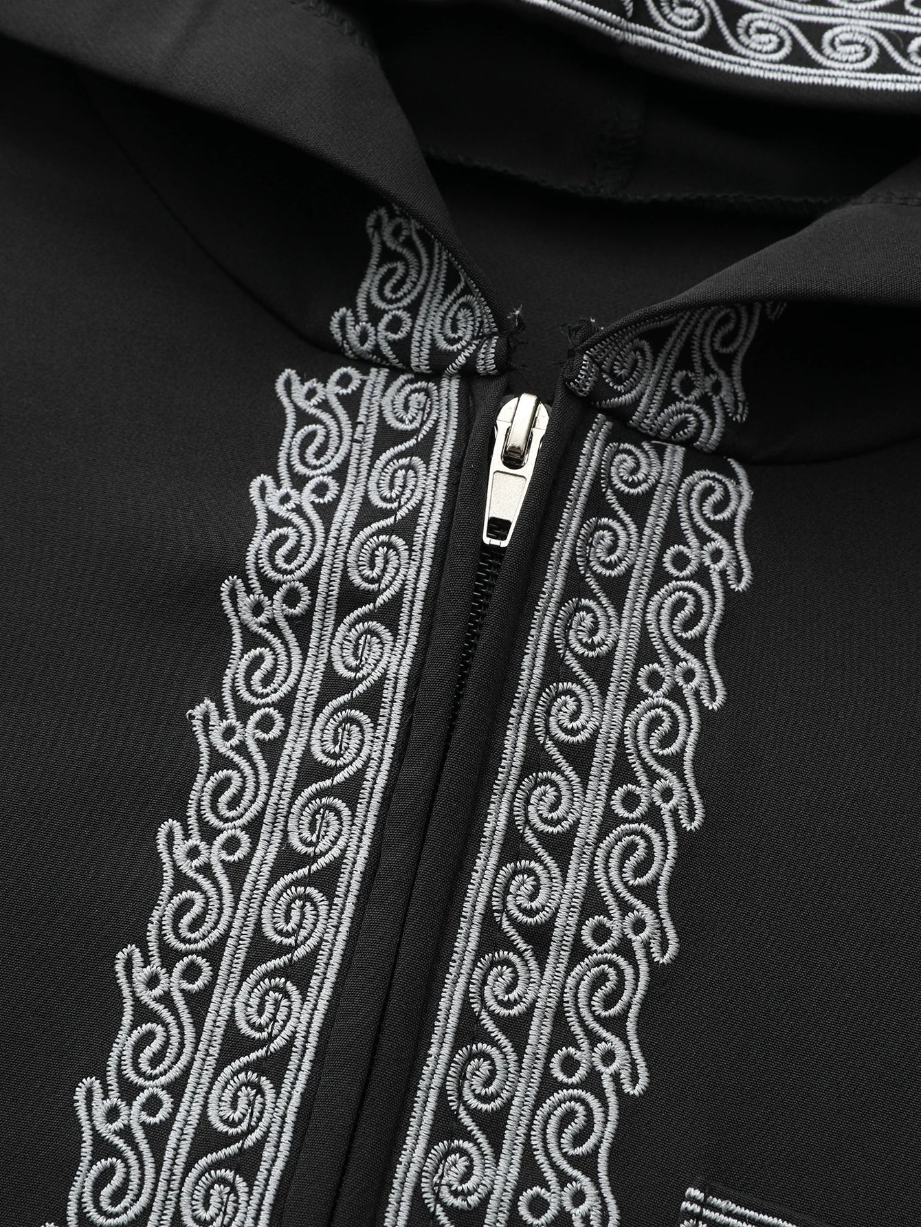 Embroidered Moroccan Hooded Thobe