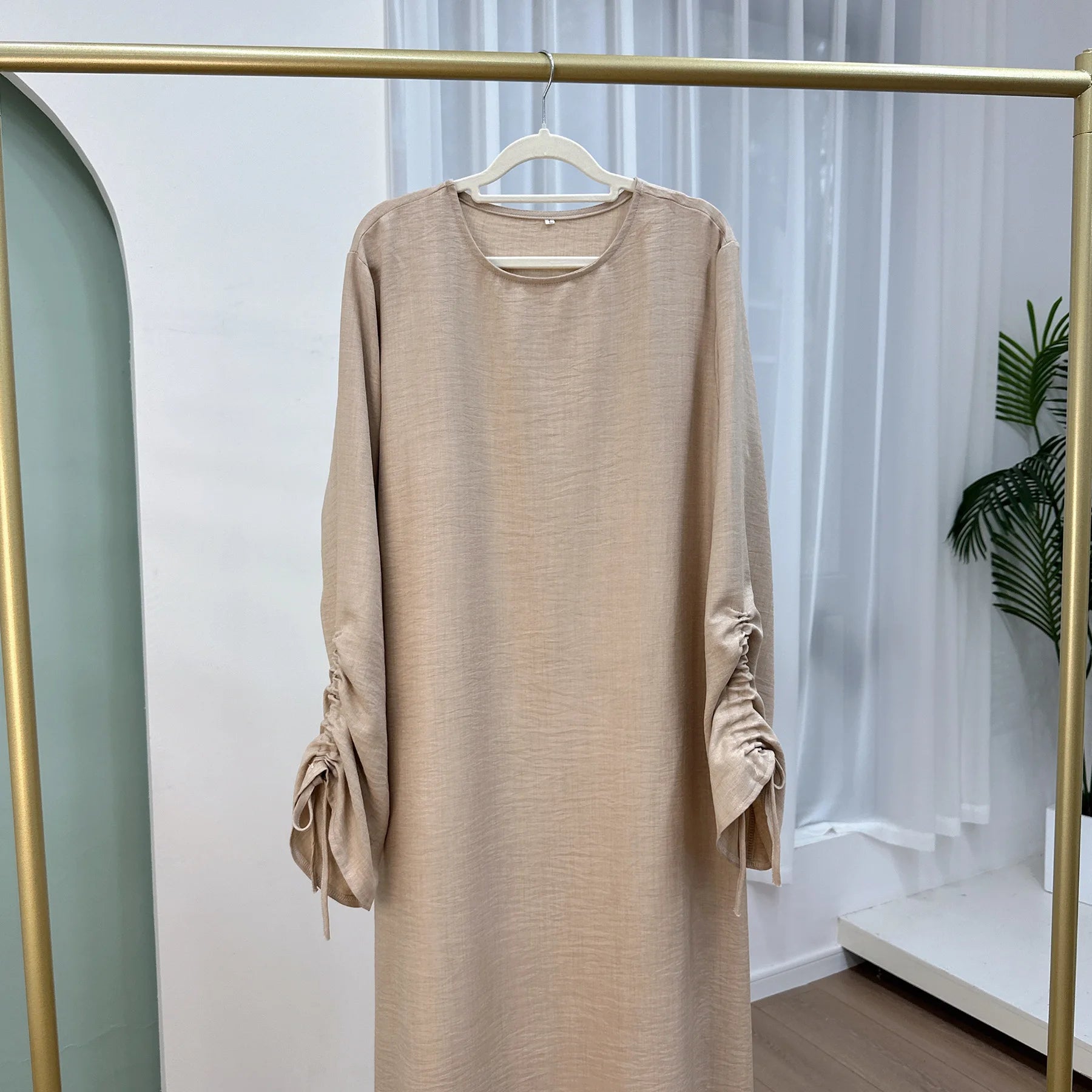 Lace Up Cuff Abaya