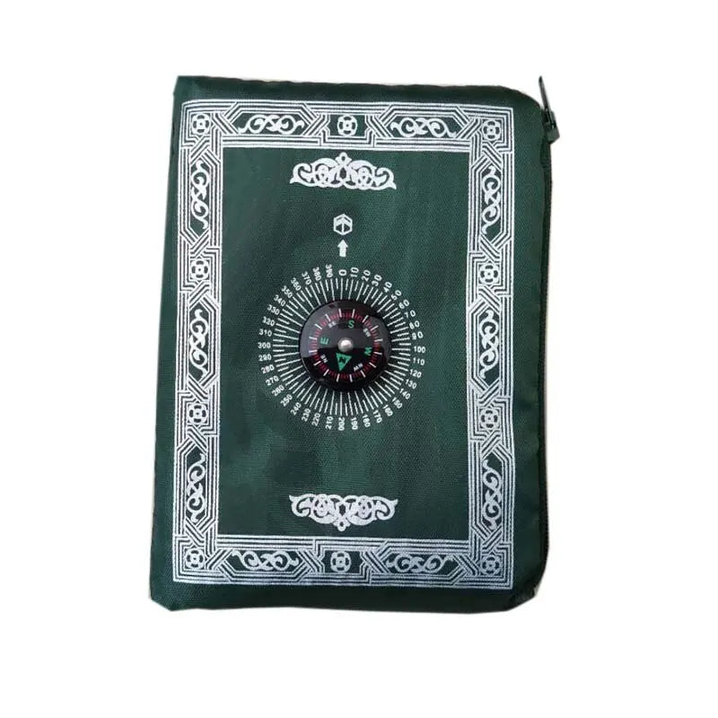 Portable Travel Prayer Mat - With Qibla Finder
