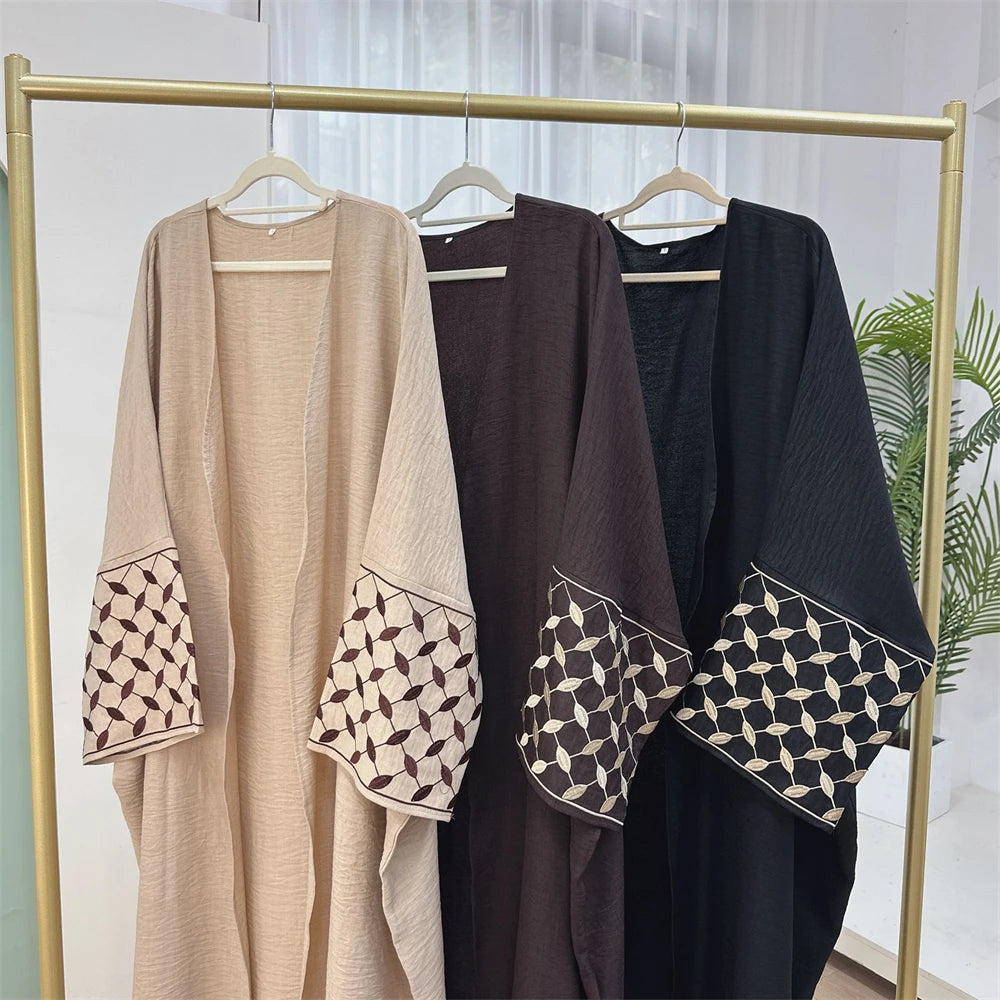Open Abaya – Keffiyeh Print Abaya