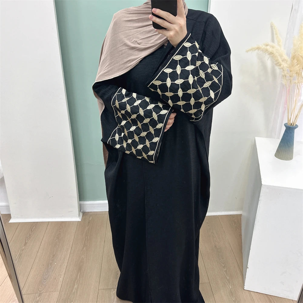 Open Abaya – Keffiyeh Print Abaya
