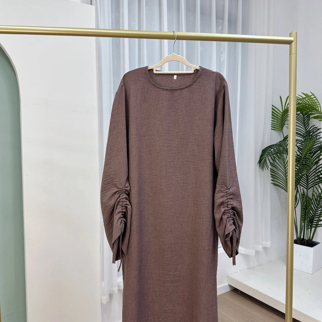 Lace Up Cuff Abaya