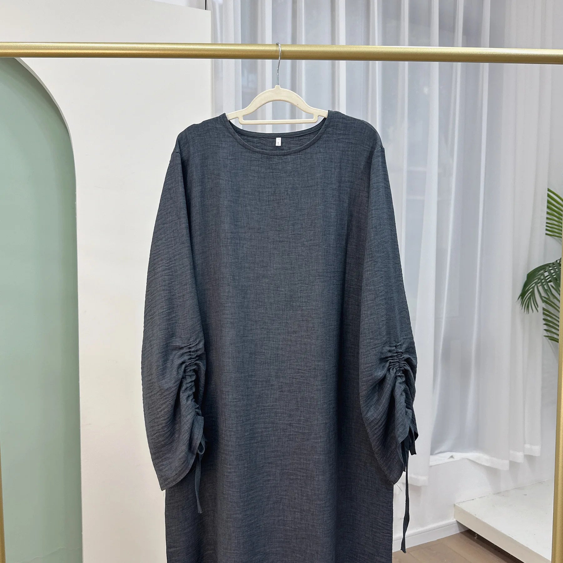 Lace Up Cuff Abaya