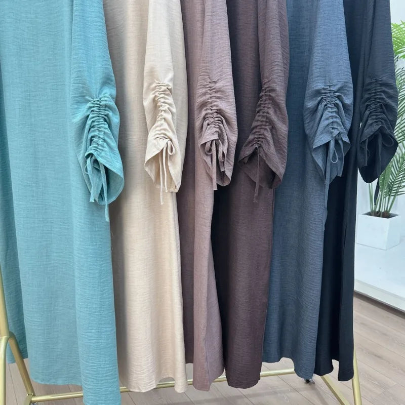 Lace Up Cuff Abaya