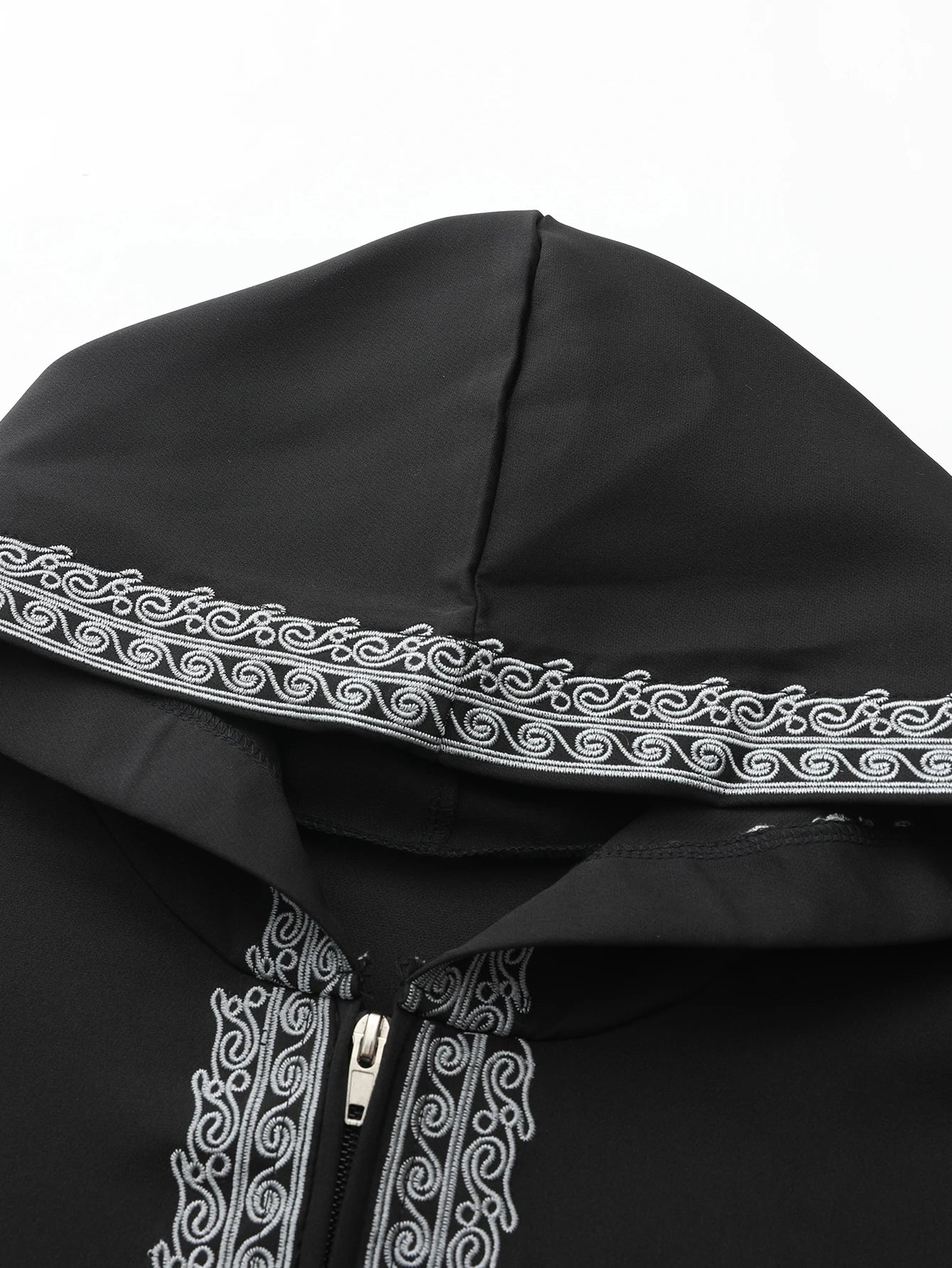 Embroidered Moroccan Hooded Thobe