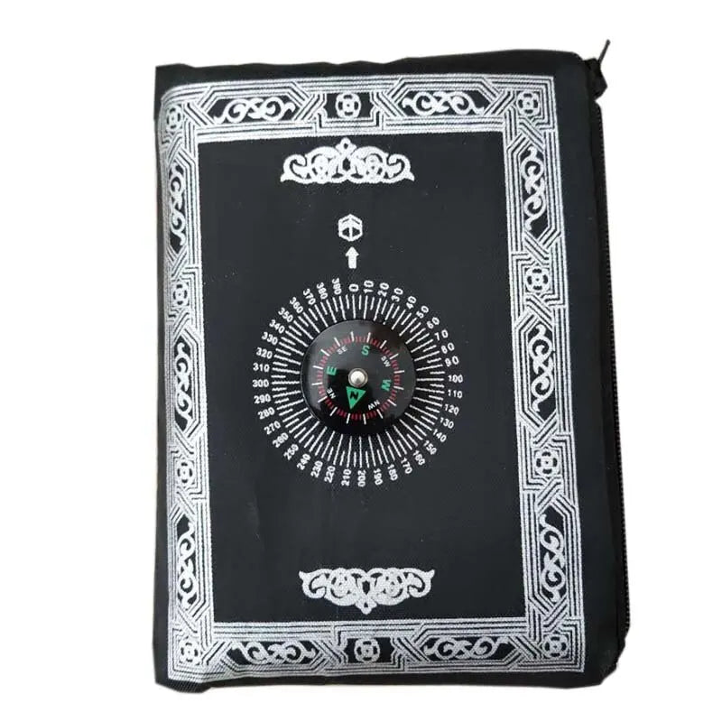 Portable Travel Prayer Mat - With Qibla Finder