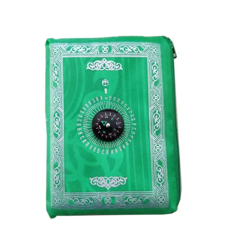 Portable Travel Prayer Mat - With Qibla Finder