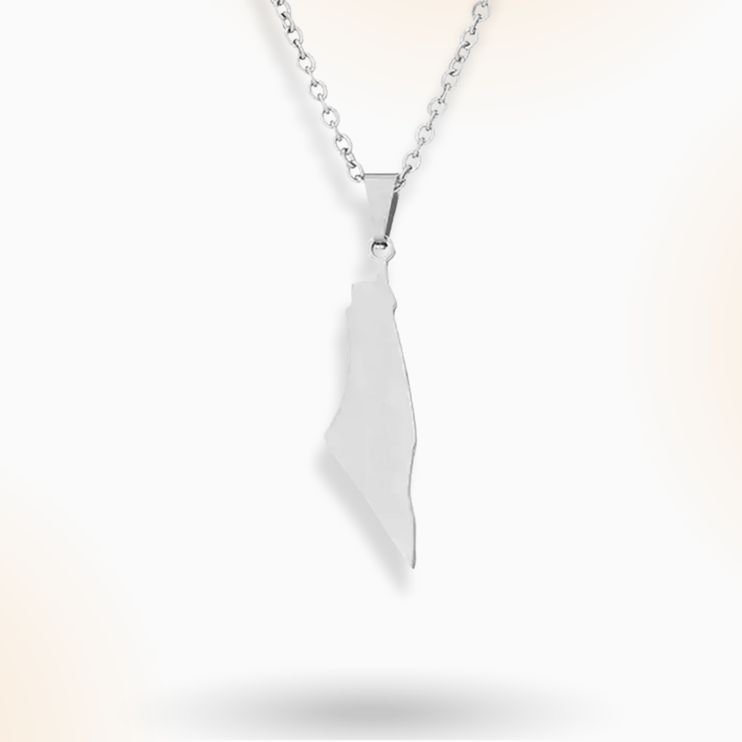 Palestine Map Pendent and Necklace