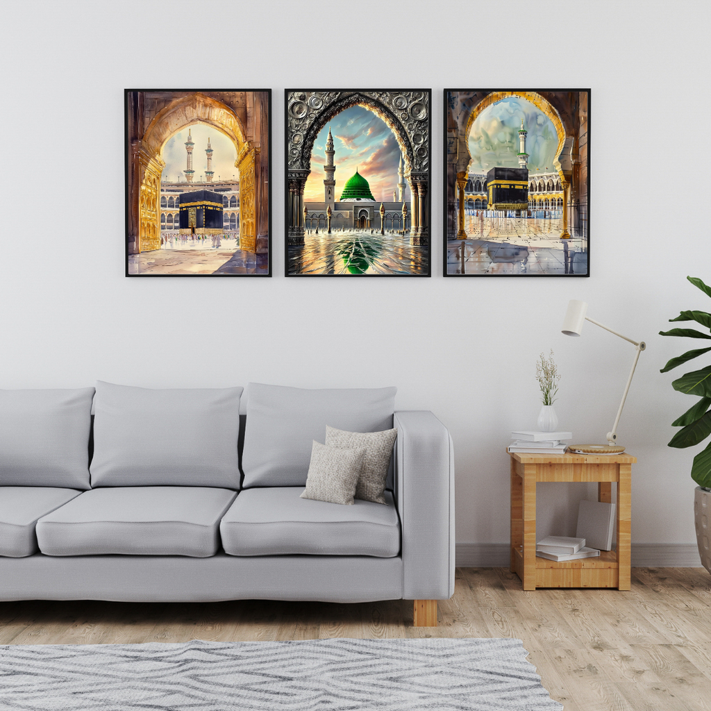 Islamic Wall Art – Holy Kaaba (Front View) Canvas Print